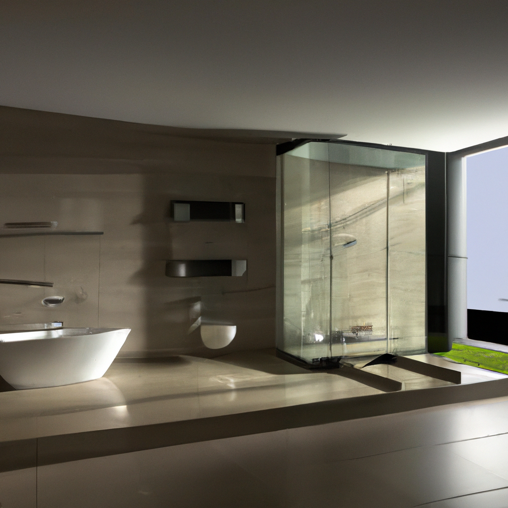 A sleek and modern bathroom design with contemporary features