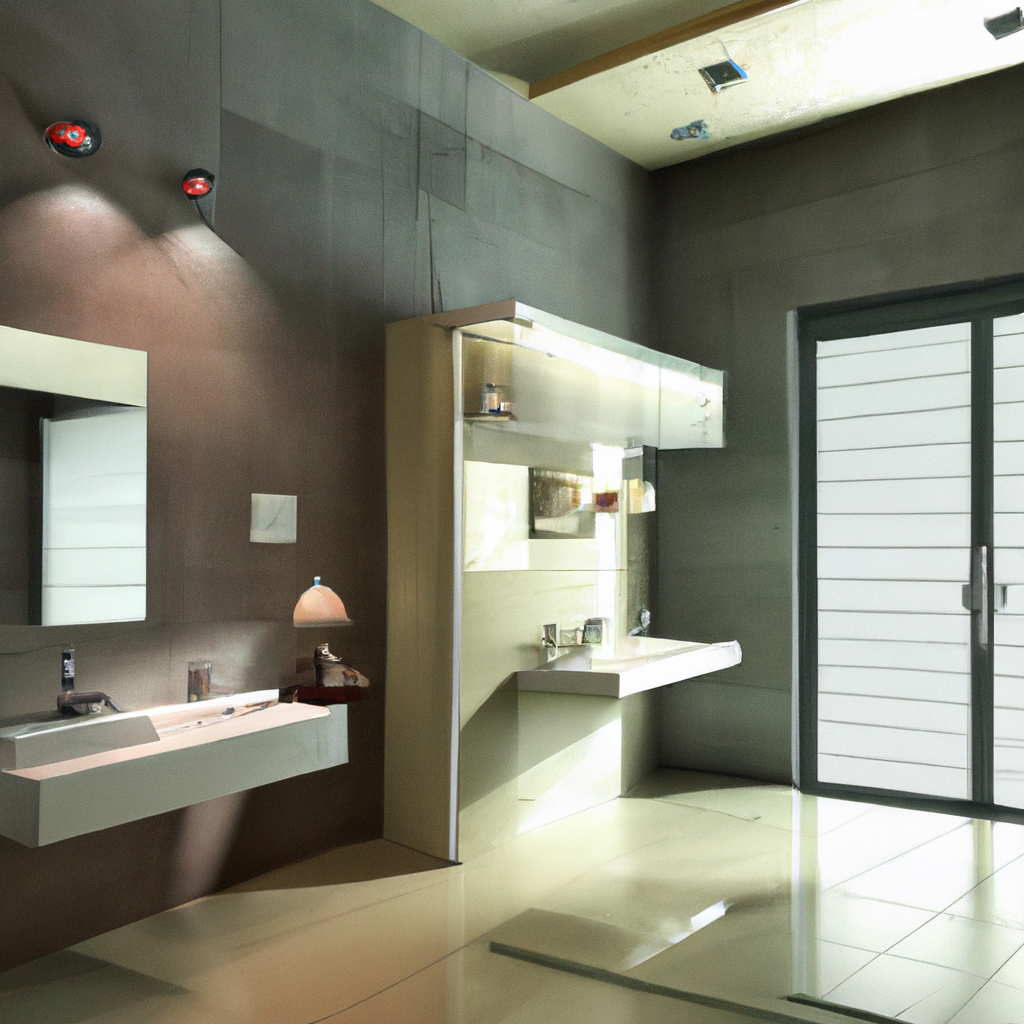 A stylish and modern small bathroom remodel with contemporary design elements.