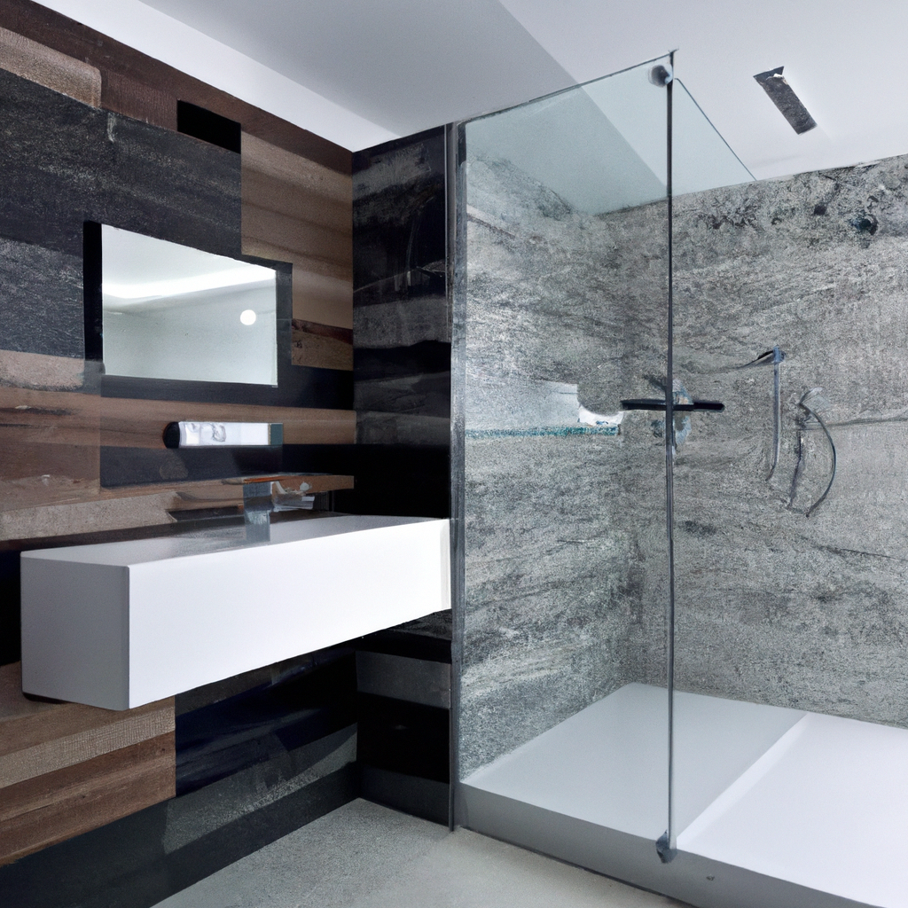 A sleek and modern bathroom renovation with contemporary design elements