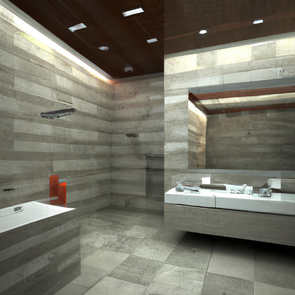 A modern and contemporary bathroom renovation with a new shower design.