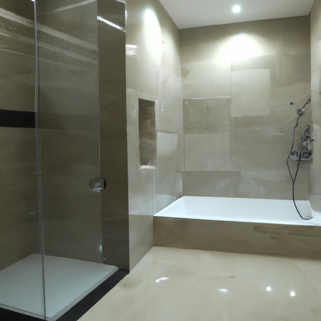 A modern bathroom vanity installed in a beautifully designed bathroom in Boston