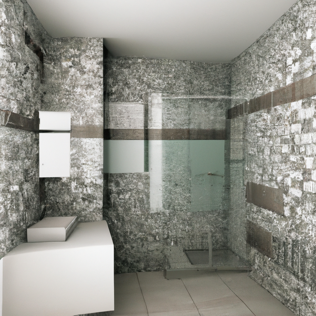 A modern and sleek shower with new tiles