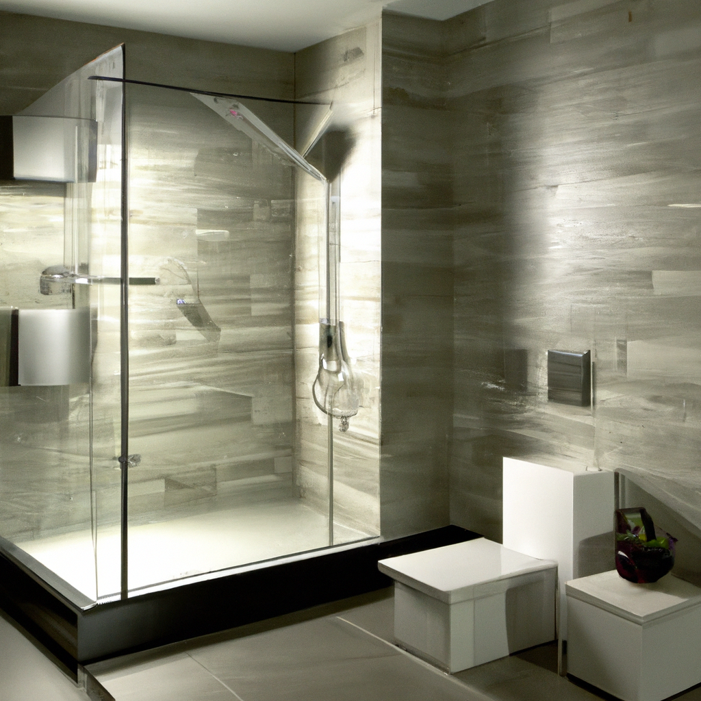 A modern, contemporary bathroom renovation with sleek new features.