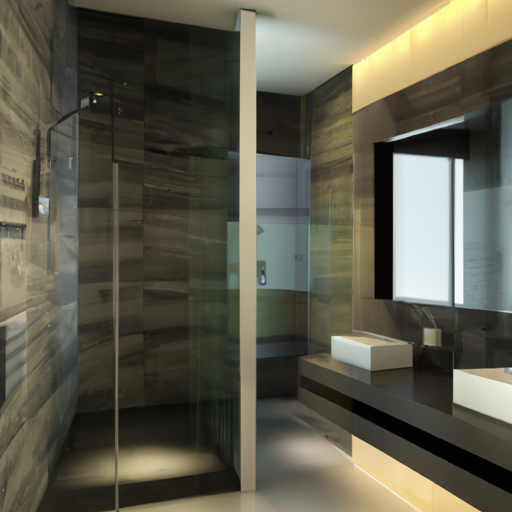 A modern and contemporary bathroom renovation featuring new design ideas in Canton.