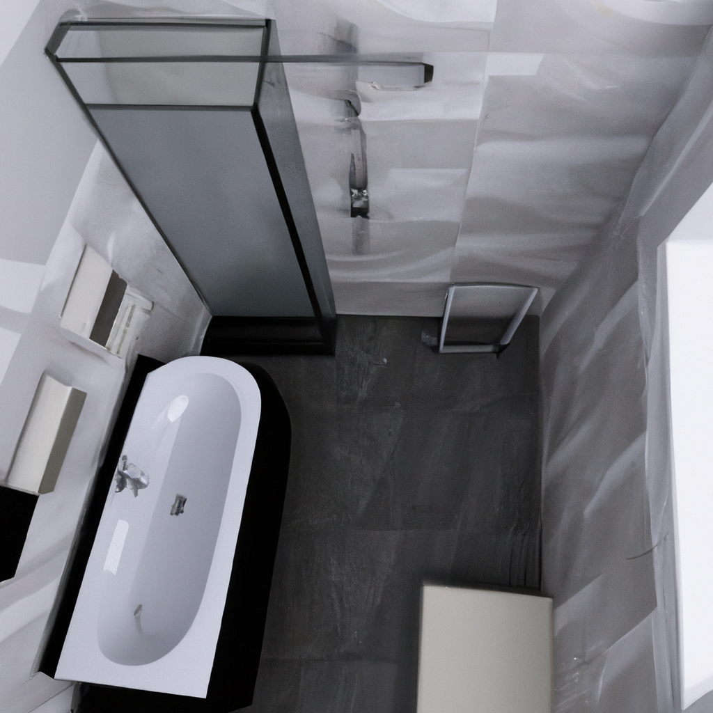 A sleek and modern bathroom design by Milton.