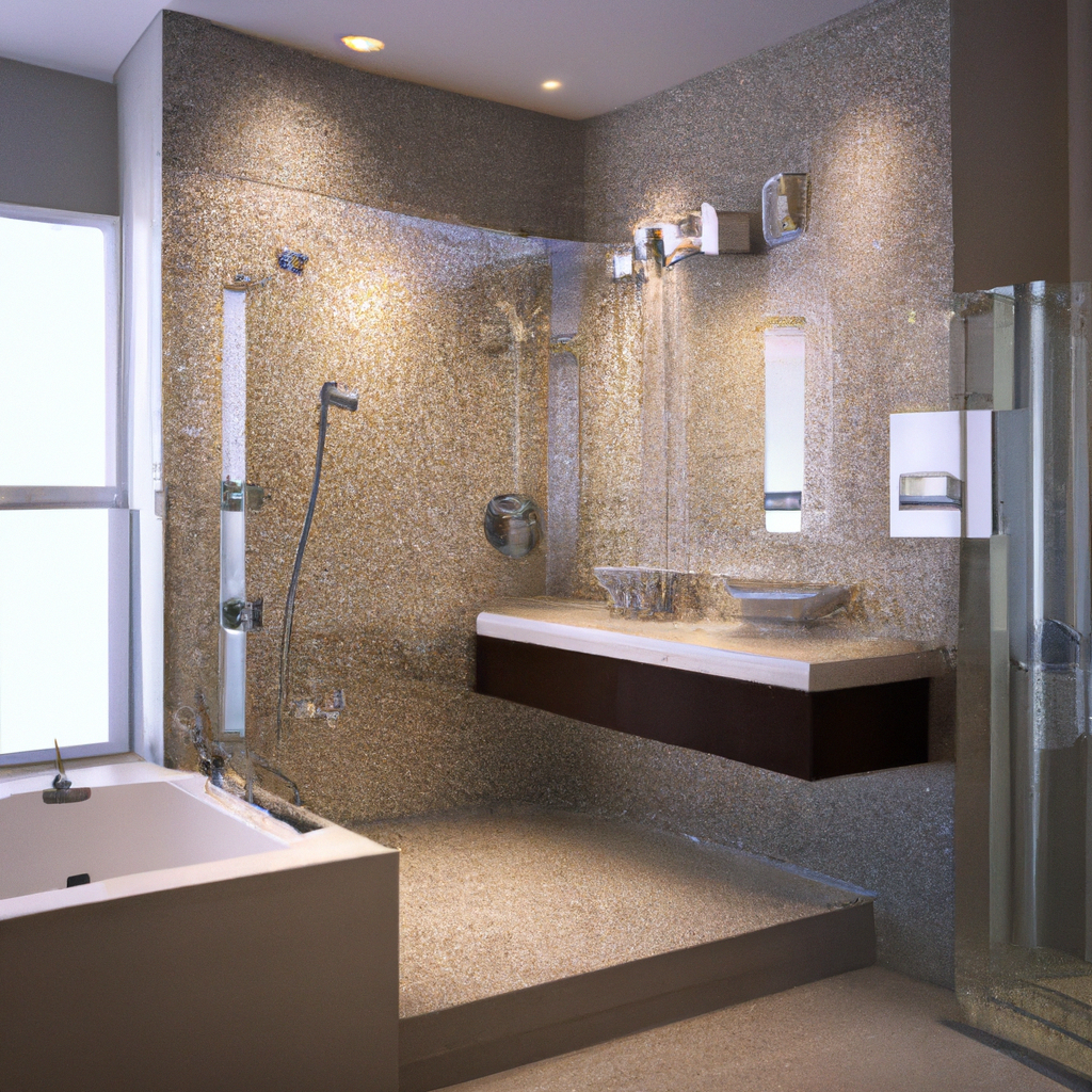 A sleek and modern Boston bathroom remodel with contemporary design elements. 