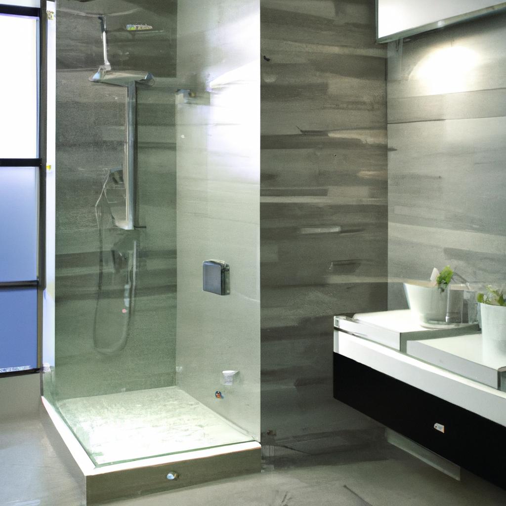 A modern and contemporary bathroom renovation completed by local contractors.