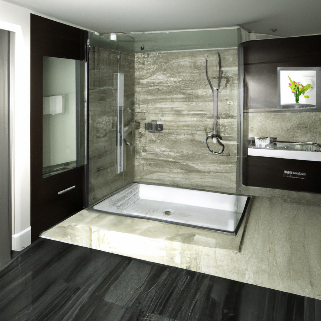 A modern and contemporary bathroom design with new fixtures and features in Boston.