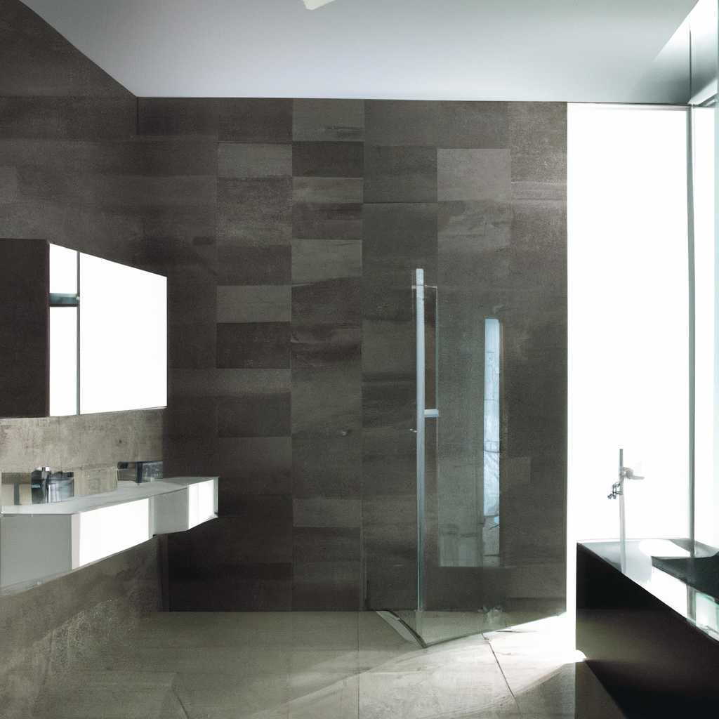 A modern and contemporary Boston bathroom remodel with new fixtures and design elements.