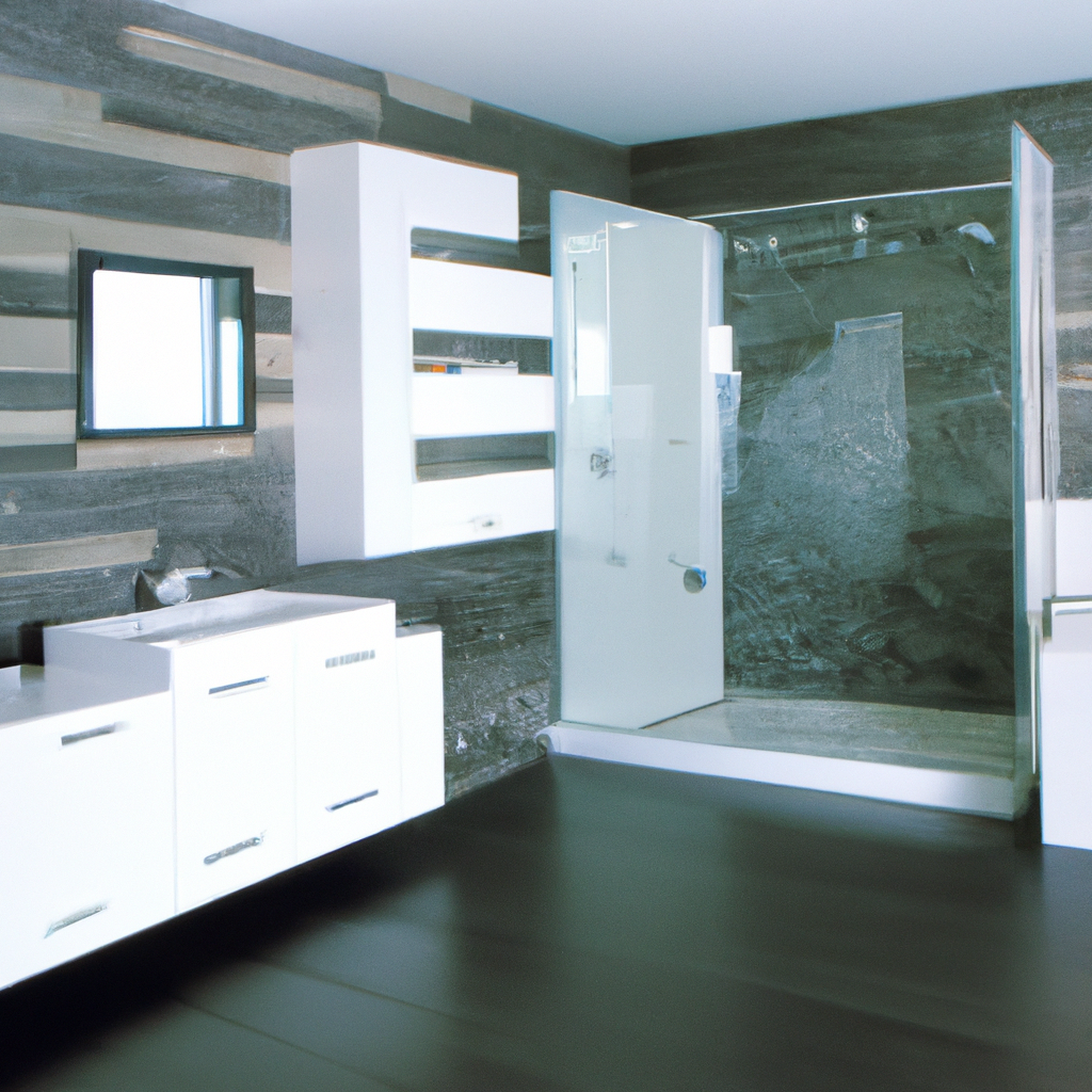 A modern and contemporary Milton bathroom renovation featuring sleek design elements.