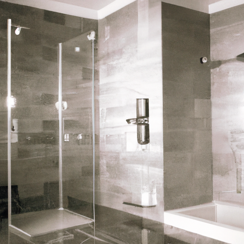 A modern bathroom with contemporary design elements and new fixtures.