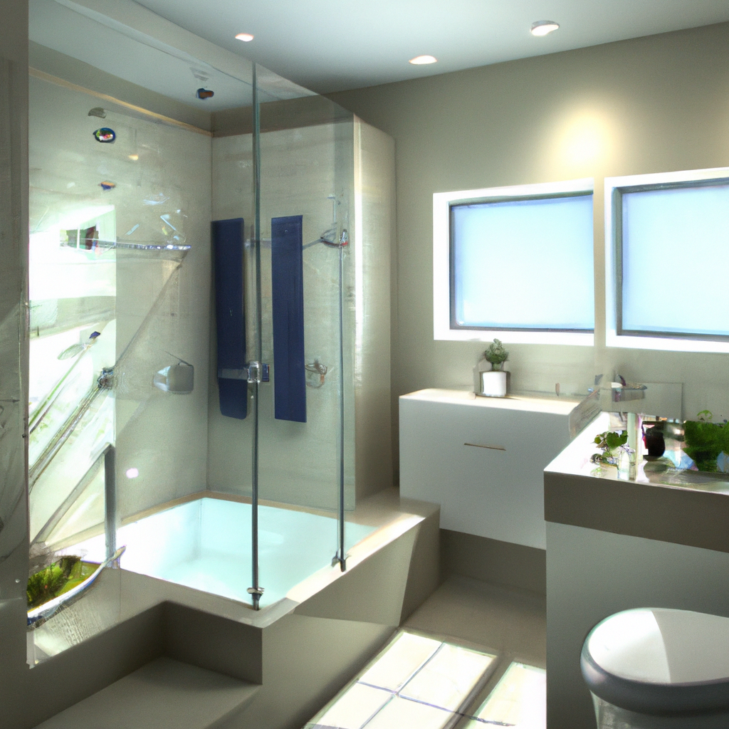 A sleek and modern bathroom design with contemporary fixtures and a minimalist aesthetic in Boston.