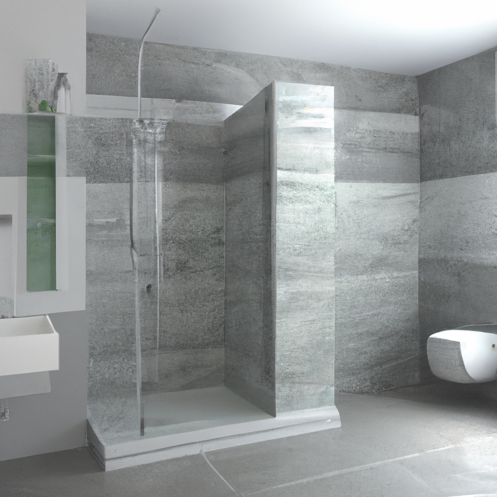 A modern and stylish bathroom with a newly remodeled design.