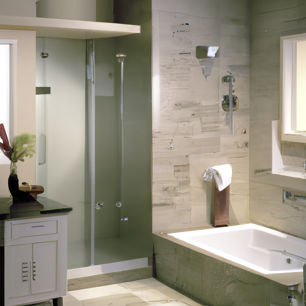 A modern and contemporary bathroom design by one of the top Boston contractors.