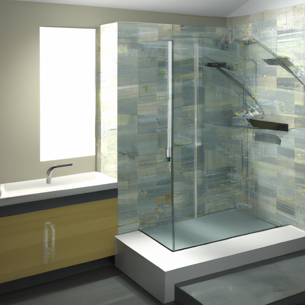 Alt text: A sleek and modern bathroom with contemporary design elements