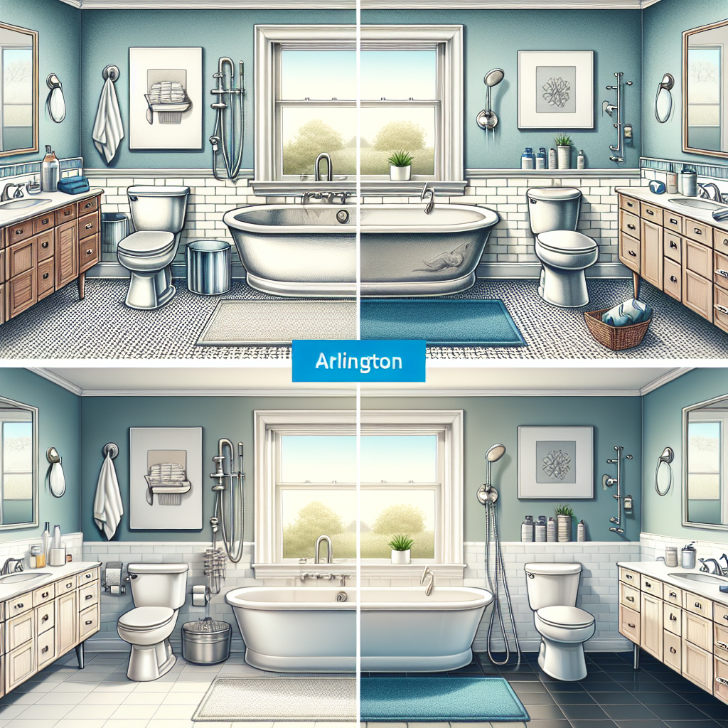 Rapid One-Day Bath Remodeling Service in Arlington A fully transformed bathroom under the one-day bath remodel solutions in Arlington.