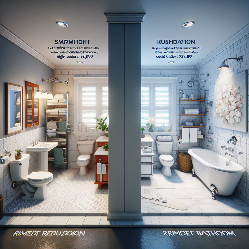 New Bathroom Cost Analysis - An Expensive Drip by Drip breakdown. Infographic illustrating the breakdown of average cost for a new bathroom project.