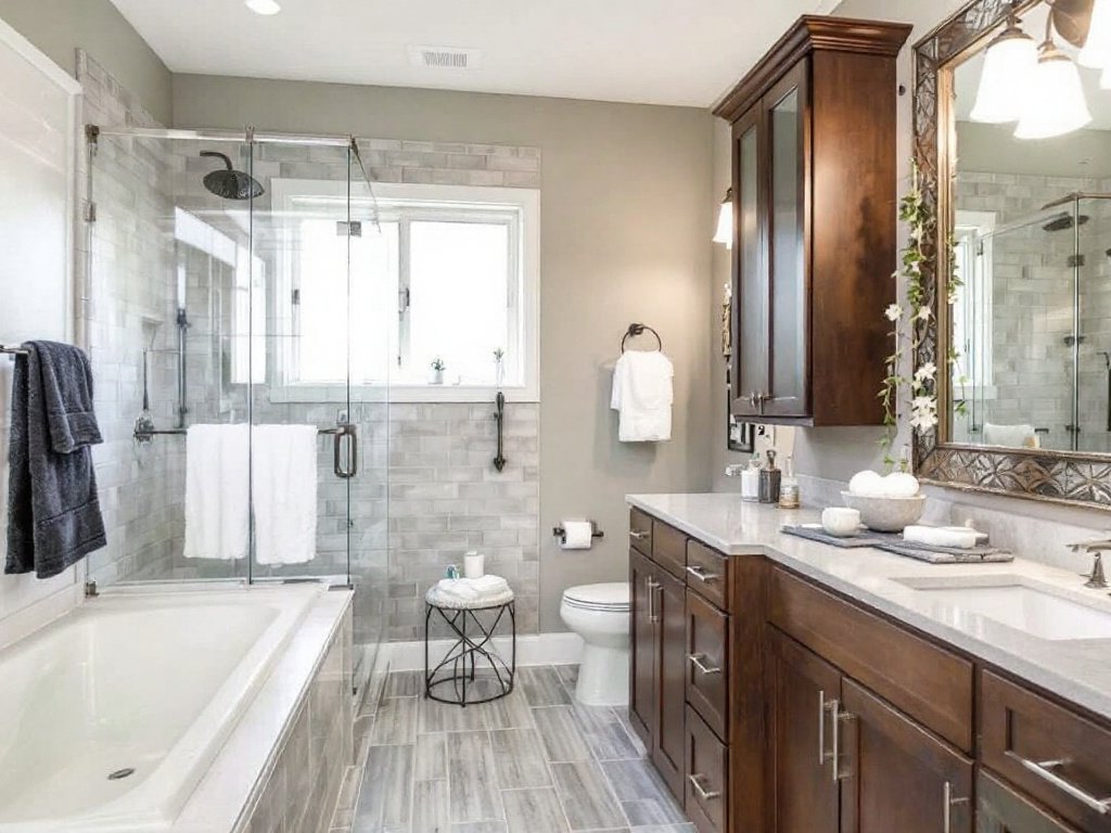 Your Dream Bathroom Awaits: Exceptional Bath Remodel Near You A beautifully remodeled bathroom with modern fixtures and designs.