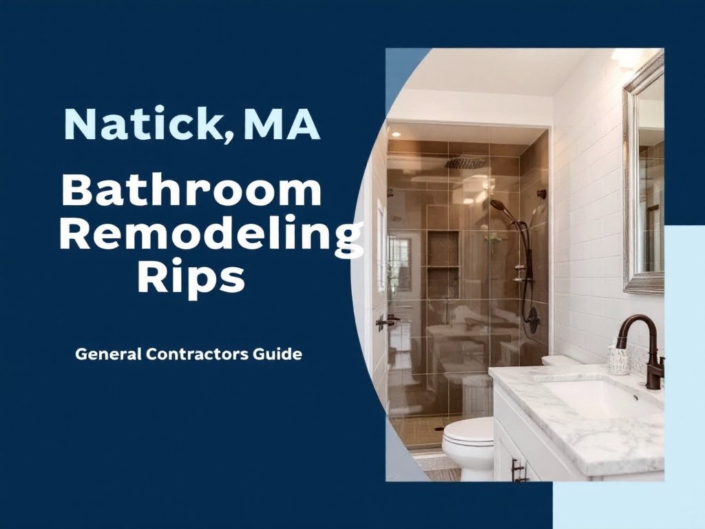 Transformative Bathroom Remodeling in Natick, MA Image of a newly remodeled bathroom by a trusted general contractor in Natick, MA.