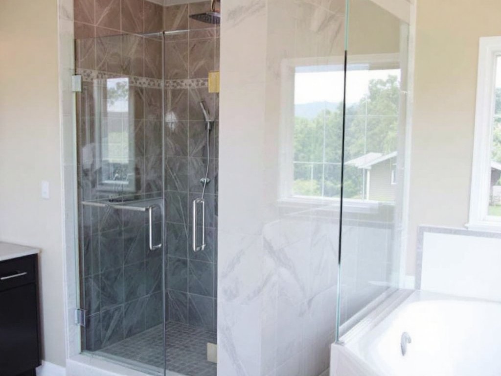 Blissful Bathroom Update: Billerica's New Walk-In Shower Design. Modern walk-in shower renovation in a Billerica bathroom.