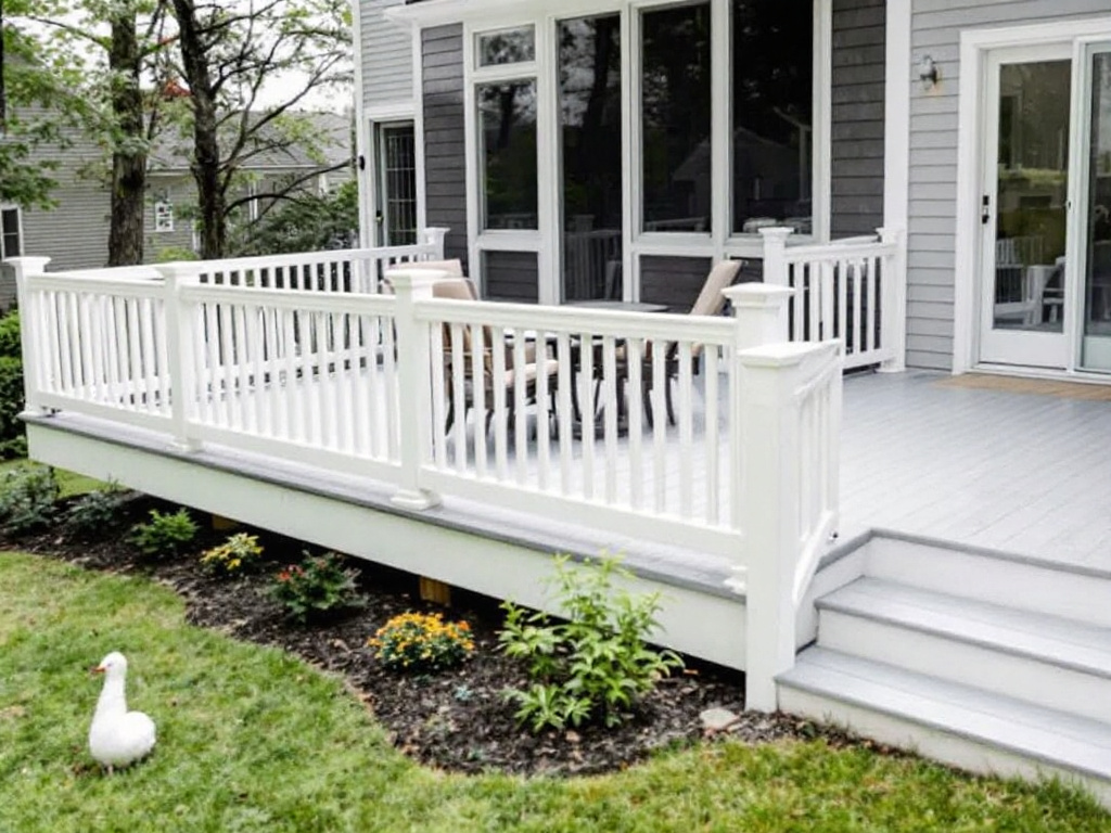 Modern and contemporary designed deck installation enhancing an outdoor living space near Winchester, MA.