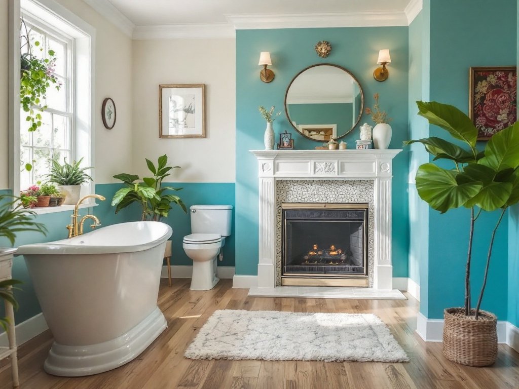 Modern Interior Painting Art from Lexington, Massachusetts. Alt Text: Stunning contemporary interior design with modern fresh paint from near Lexington, MA.
