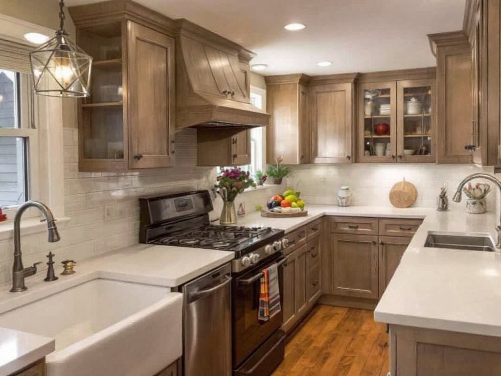 Premium Kitchen Remodeling Services in Woburn, MA - Bespoke Kitchen Transformation by Leading Contractors. Alt Text: Upscale kitchen renovation by experienced contractors in Woburn, MA.