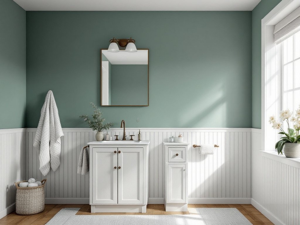Modernly designed professional interior painting service enhancing space's aesthetics in Acton, MA.