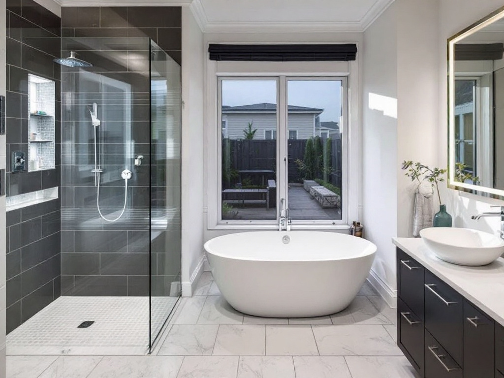 Contemporary design ideas for bathroom renovation in Quincy MA.