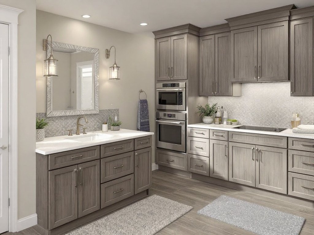 Caption: Experience a paradigm shift in basement remodelling with Sun Shore Construction 2's modern and innovative custom storage solutions. Modern basement transformation by Sun Shore Construction 2 boasting contemporary design elements and innovative storage solutions.