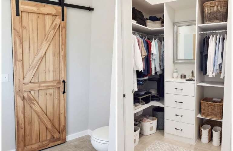 Unleash the Full Potential of your Space: A Custom Closet Transformation with Barn Door and Walk-In Feature