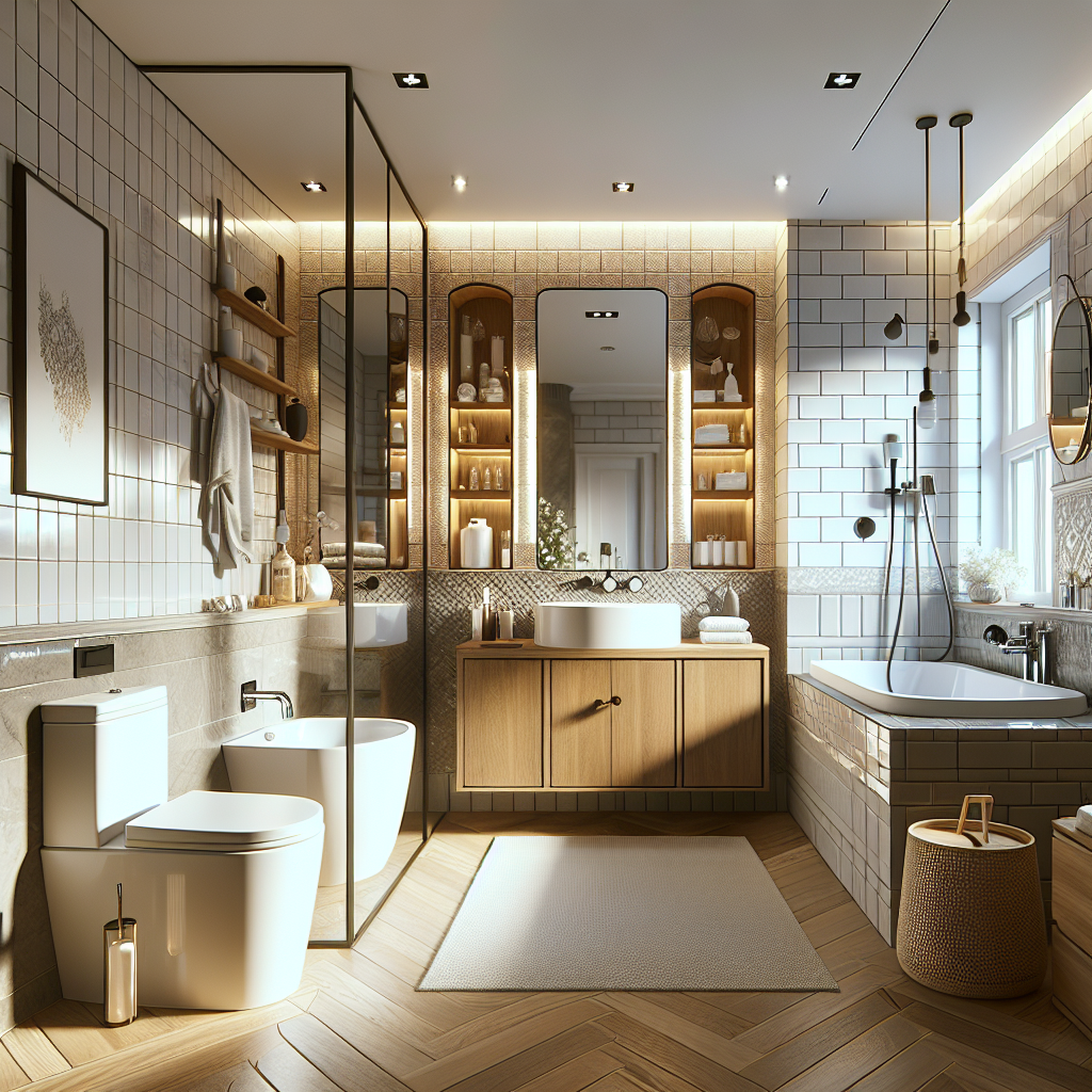 Caption: The Art of Maximizing Small Spaces: A modern, contemporary Bathroom Edition in Braintree introducing new design elements. A contemporary, modern bathroom design showcasing masterful small space utilization in Braintree.