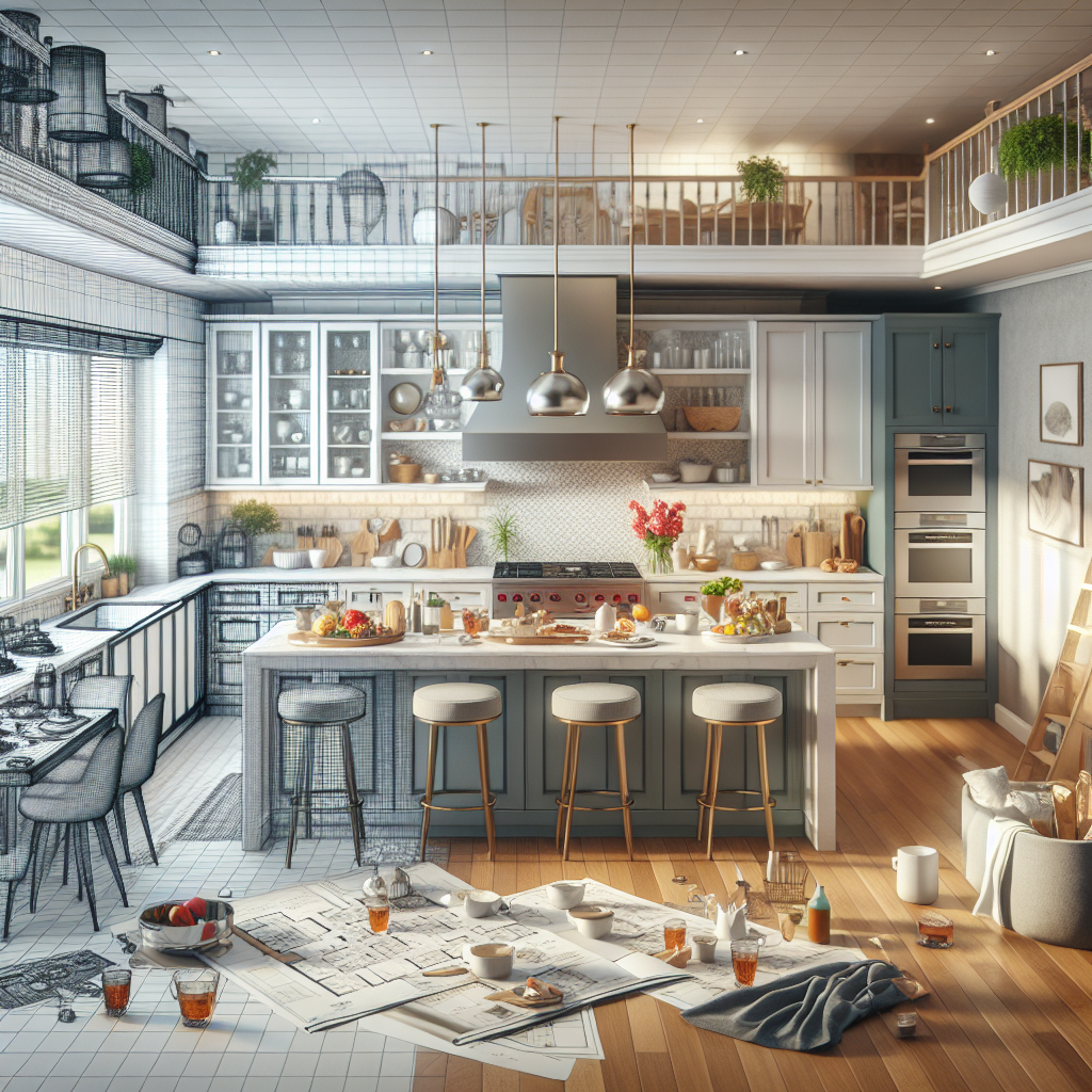 Experiencing the Magic of Kitchen Remodeling - Unlocking a Whole New Culinary World A stunning and modern transformation of a kitchen after renovation.