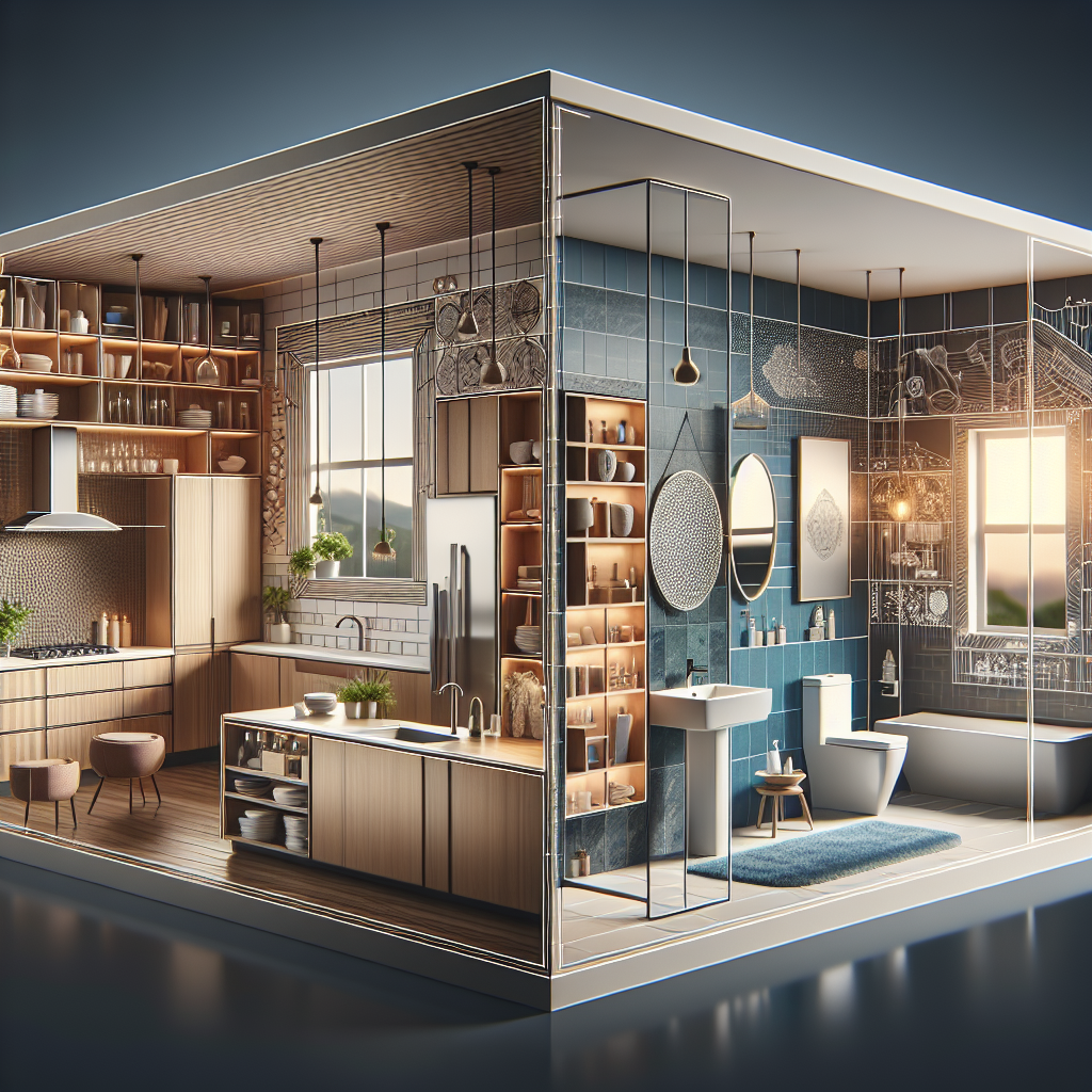 Transform Your Space - The Ultimate Guide for'Kitchen and Bathroom Remodeling' Graphic cover of'The Ultimate Guide for Kitchen and Bathroom Remodeling'.