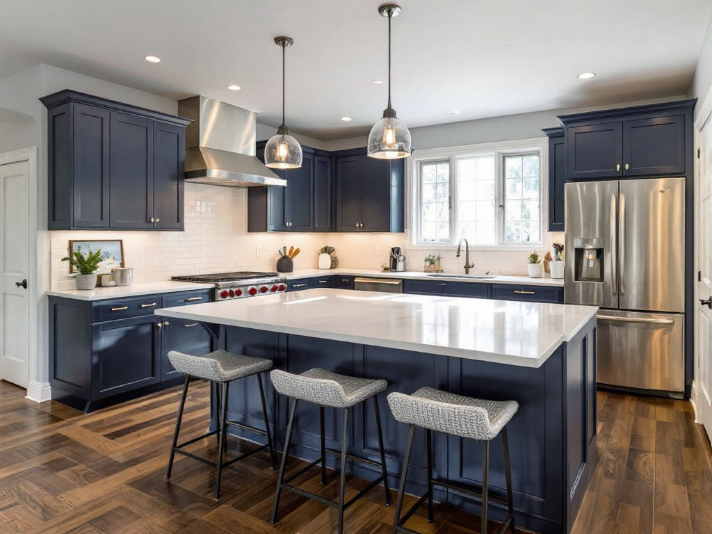 Alt Text: Kitchen remodeling contractors designing dream kitchen in Westwood, MA.