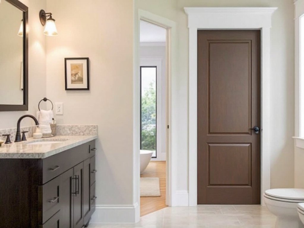Transcend the Ordinary with our Top-notch Door Installation Services Sleek modern door with contemporary design, symbolizing quality door installation services.