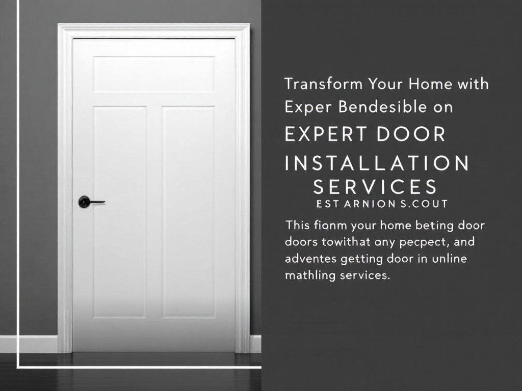 Enhancing Your Home Security and Beauty with Professional Door Installation. Expert locksmith installing sophisticated lock system on residential door.