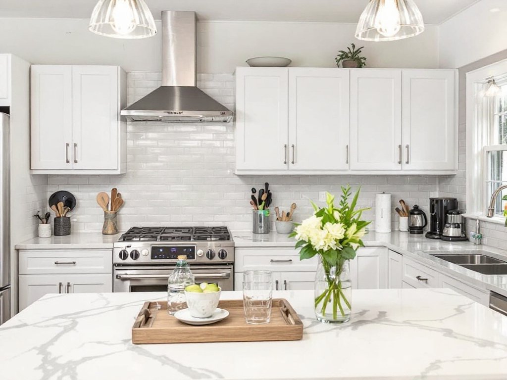 Caption: Experience the remarkable transformation of a kitchen in Concord, MA, by highly skilled remodel contractors showcasing a modern and contemporary design. Modern, contemporary-designed kitchen remodeled by skilled contractors near Concord, MA.