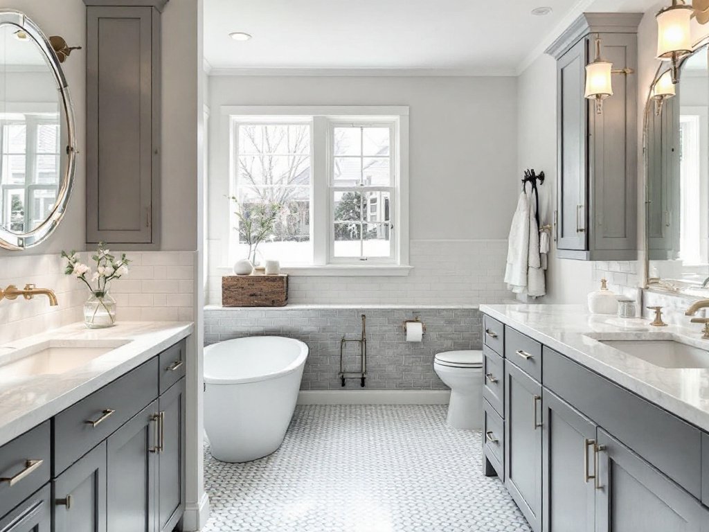 Caption: Discover the beauty of modern artistry with our latest interior painting, a true reflection of contemporary design in Quincy, MA. Modern and contemporary interior painting in a house near Quincy, MA, showcasing new design trends.