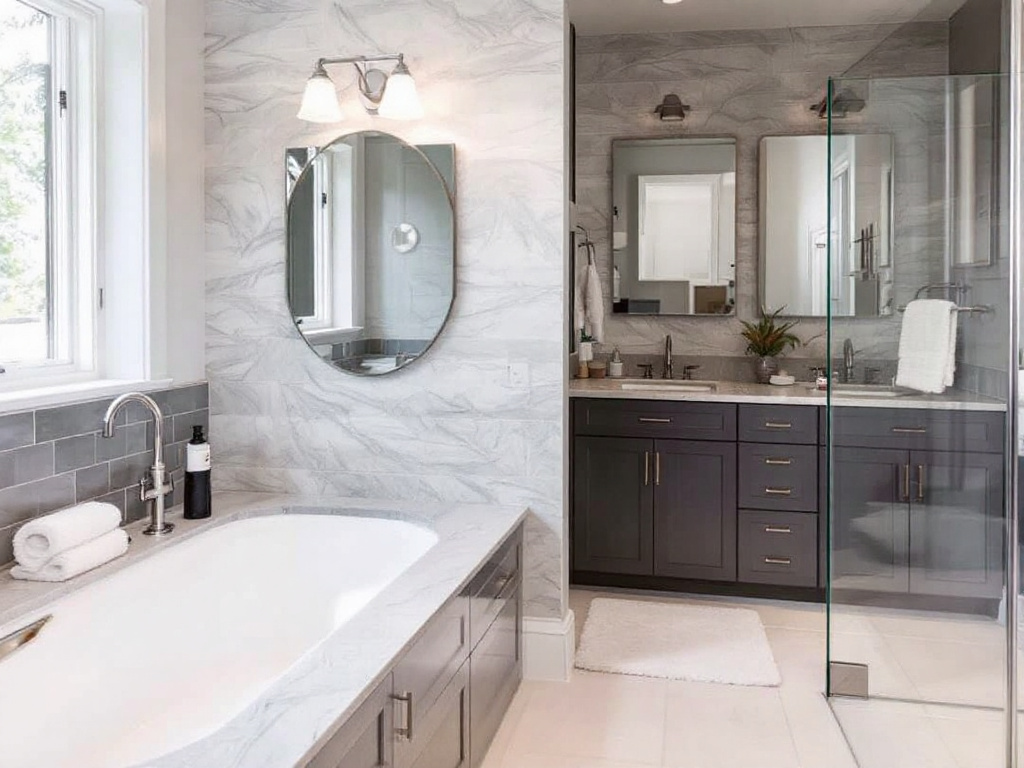 'Modern and contemporary bathroom renovation service near Woburn, MA'.