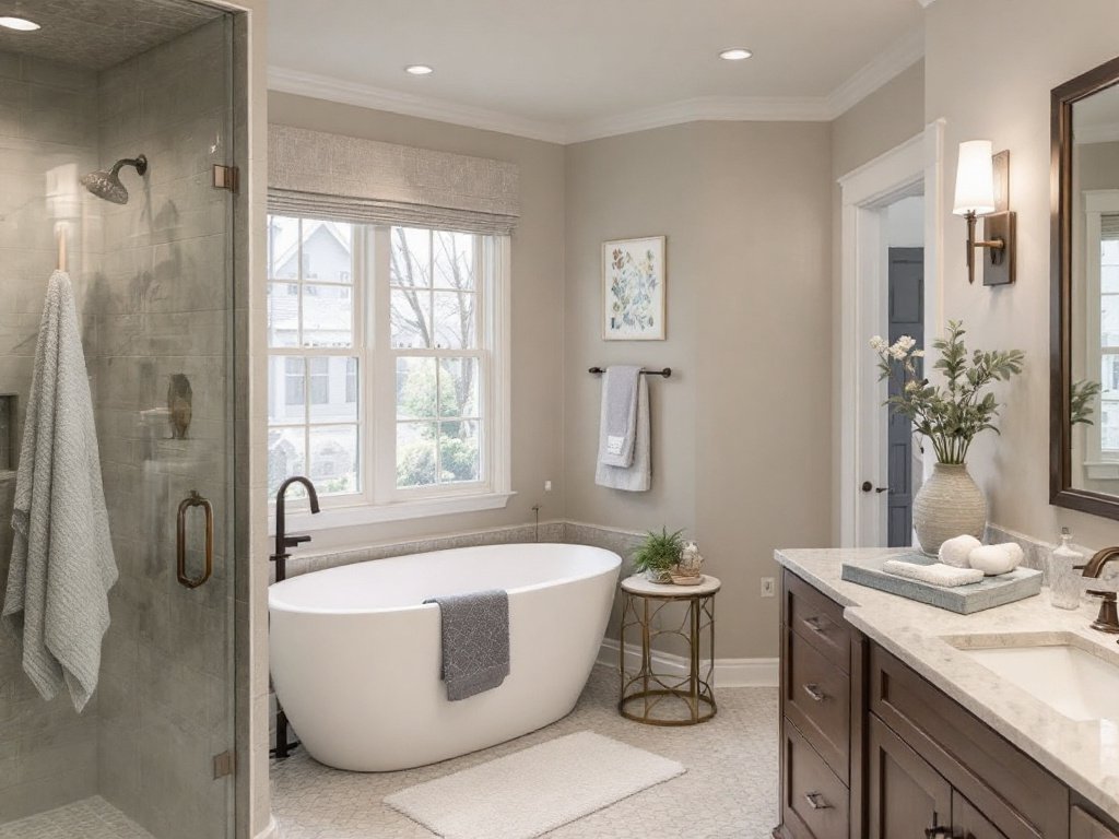 A beautifully remodeled bathroom by professional bathroom contractors near Melrose, MA.