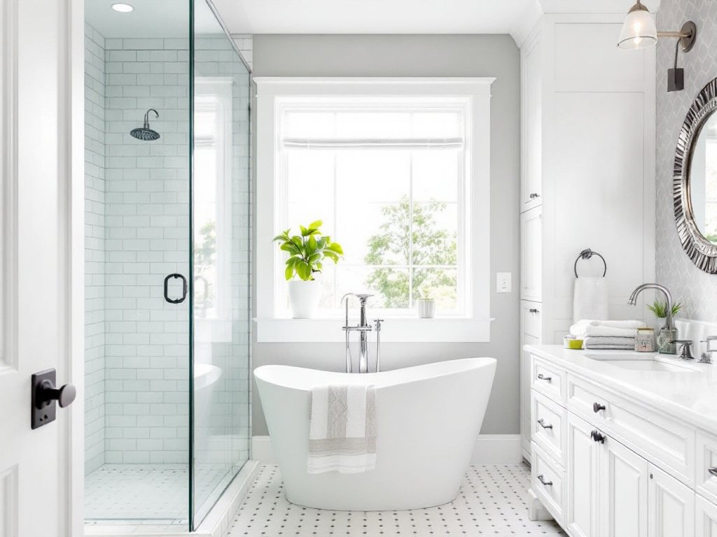 A modern and contemporary-designed bathroom remodeled by the top-rated bathroom contractors in Needham, MA.