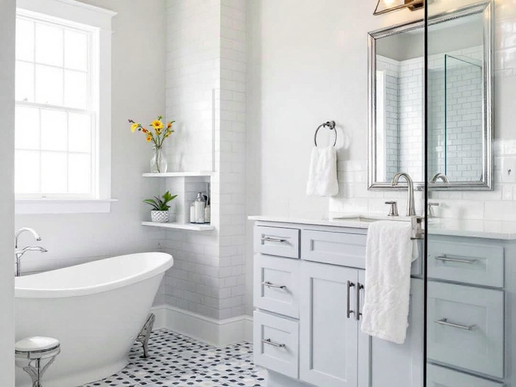 Unrivaled Modern Bathroom Remodeling Service in Acton, MA The excellence of a remodeled bathroom in Acton, MA, showcasing modern and contemporary design elements.