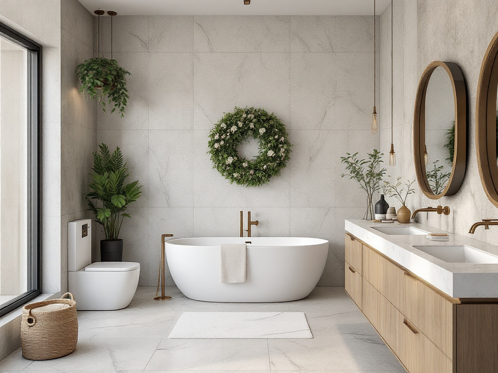 Envision a modern, chic bathroom transformation with advanced redesign techniques.