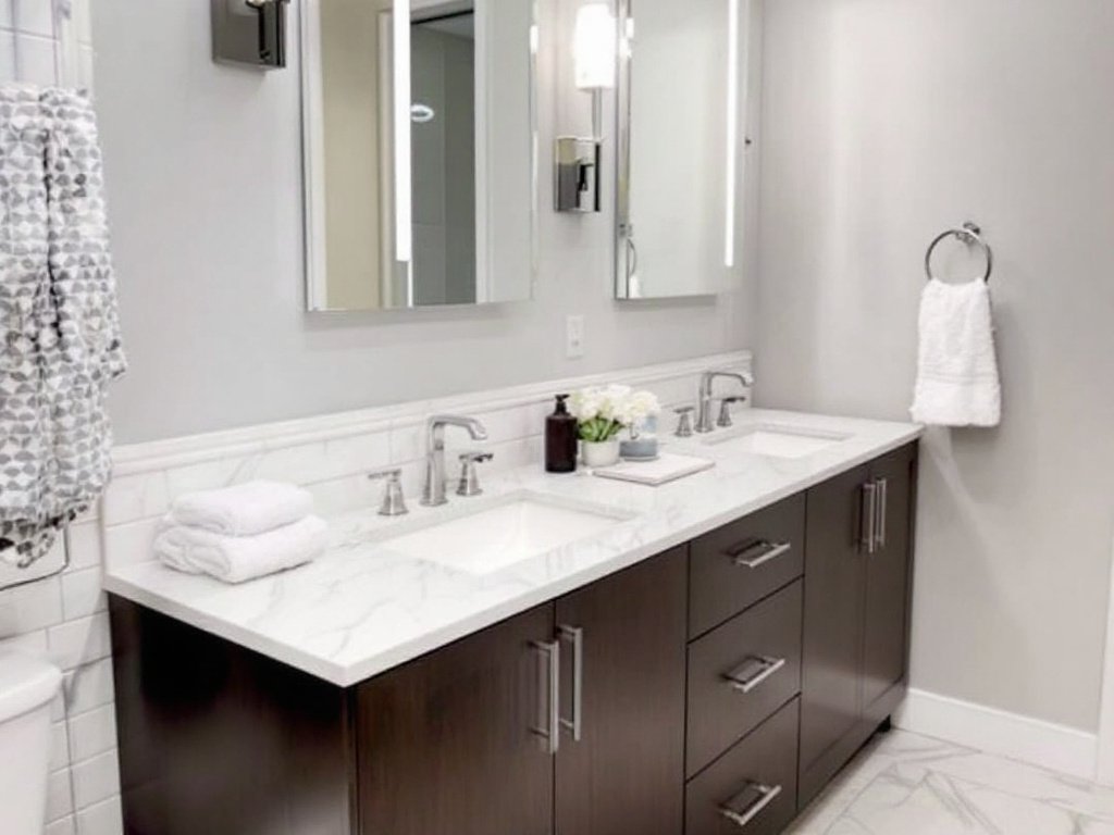 Expert Boston General Contractors Turning Bathroom Dreams into Real World Luxury. Image showcasing a beautifully transformed bathroom realized by top-notch general contractors near Boston.