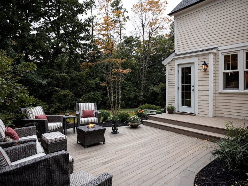 A newly installed, modern and contemporary deck transforming an outdoor space in Lexington, MA.