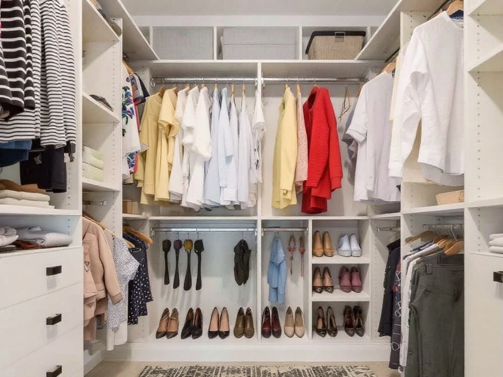 The Future of Storage: Contemporary Custom Closet Rebuild Modern contemporary design of a custom closet rebuild.