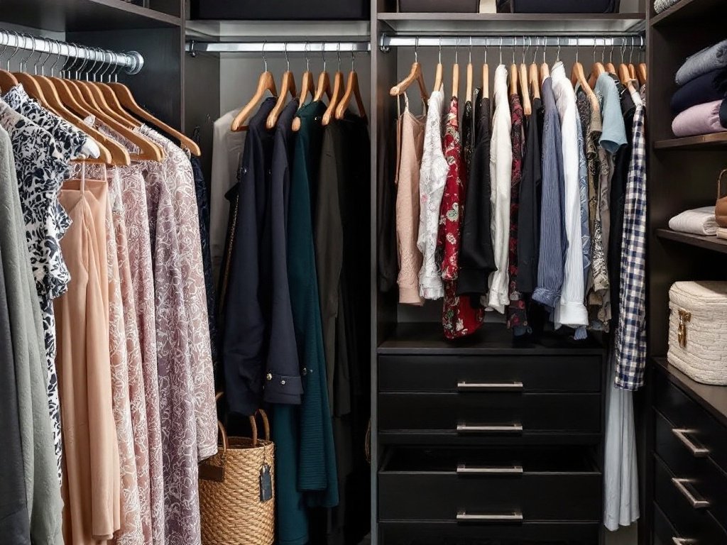 Caption: Experience the revolutionary change with our customizable closet rebuilds that transform spaces into magical havens. An image showcasing the stunning transformation of customizable closet rebuild that adds magic to spaces.