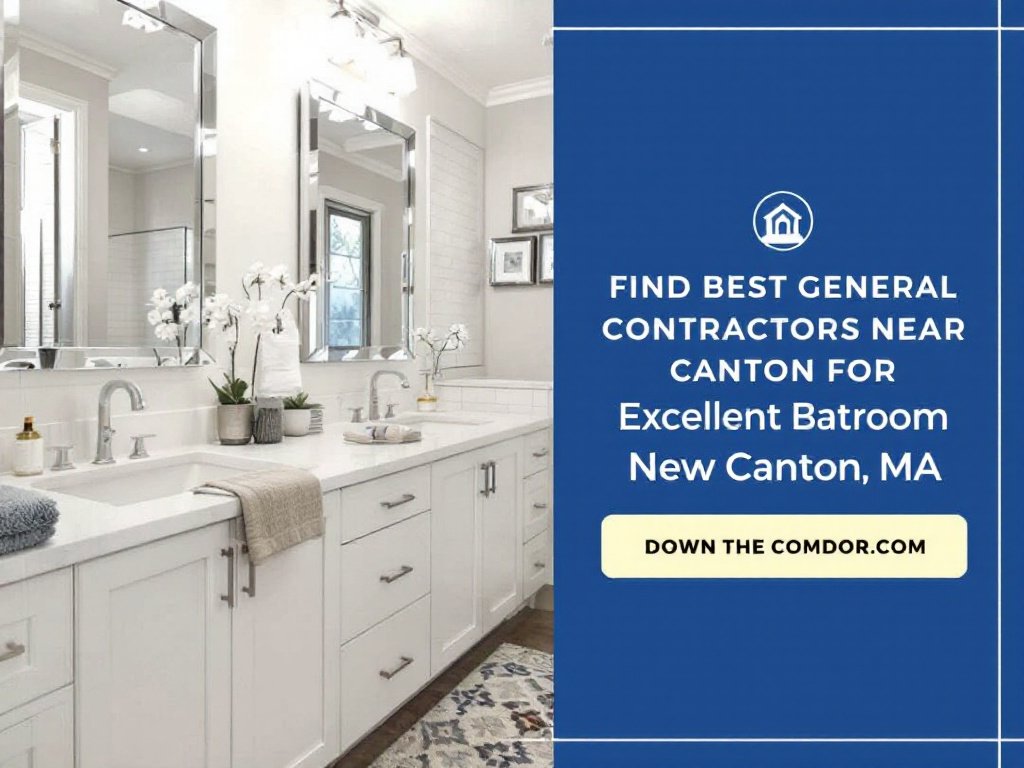 Professional general contractors showcasing their superior bathroom remodeling work near Canton, MA.