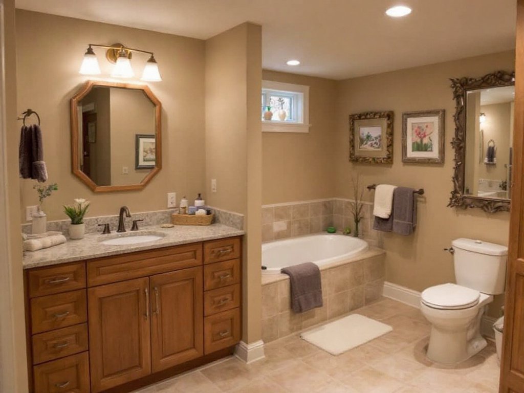 Experience an Unmatched Home Upgrade with Basement Finishing near Westwood, MA. Alternative text: A completed twin-light-windowed basement near Westwood, MA offering potential for home maximisation.